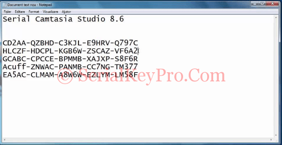 camtasia studio 7 serial key code